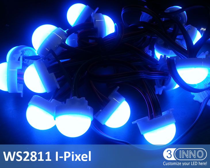 Круглый 30мм светодиодный индикатор Piont Light 12V Digital RGB LED Pixel WS2811 LED String Lights
